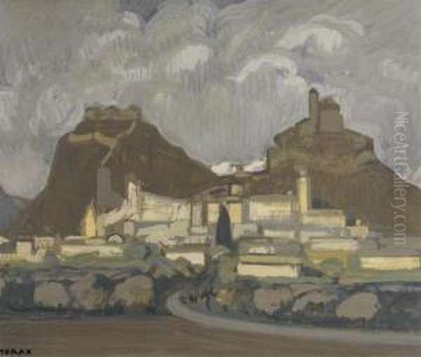 View Of Sion Oil Painting by Jean Morax