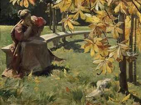 Dreaming Away Oil Painting by Adrien Moreau