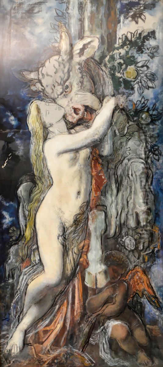 Pasiphae Oil Painting by Gustave Moreau