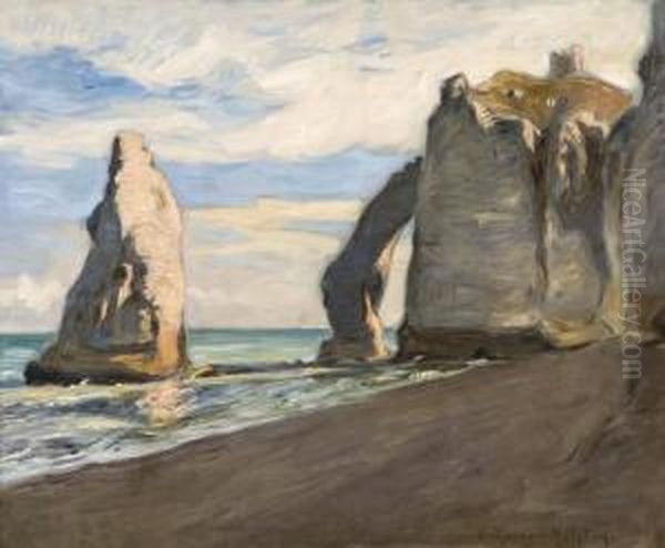 Etretat Oil Painting by Etienne Moreau-Nelaton