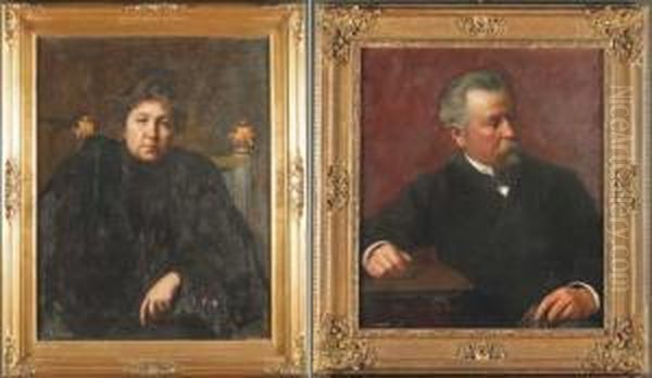 Coppia Di Ritratti Oil Painting by Ennio Morelli