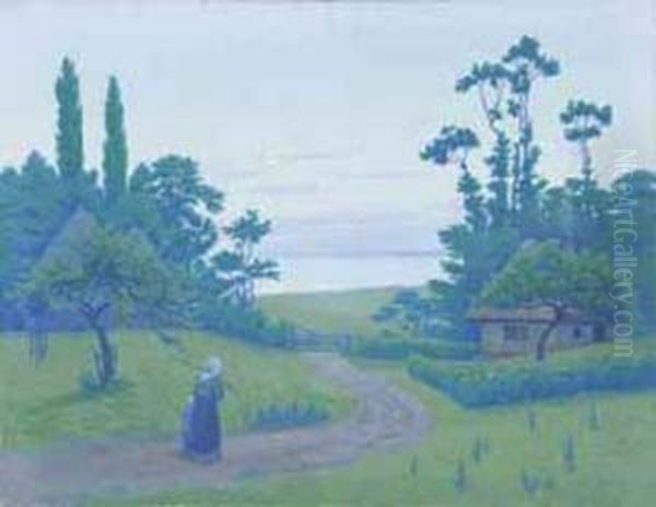 Retour A La Ferme Oil Painting by Andre Morisset