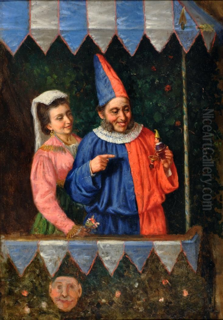 Teatrino Oil Painting by Gaetano Mormile