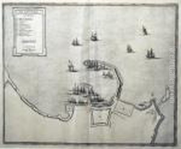 Porto Di Napoli Oil Painting by Pierre (Pieter) Mortier