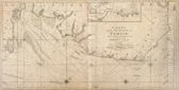 'carte De L'entree De La Tamise Avec Les Bancs Passes, Isles Et Costes Comprises Entre Sandwich Et Clay' Oil Painting by Pierre (Pieter) Mortier