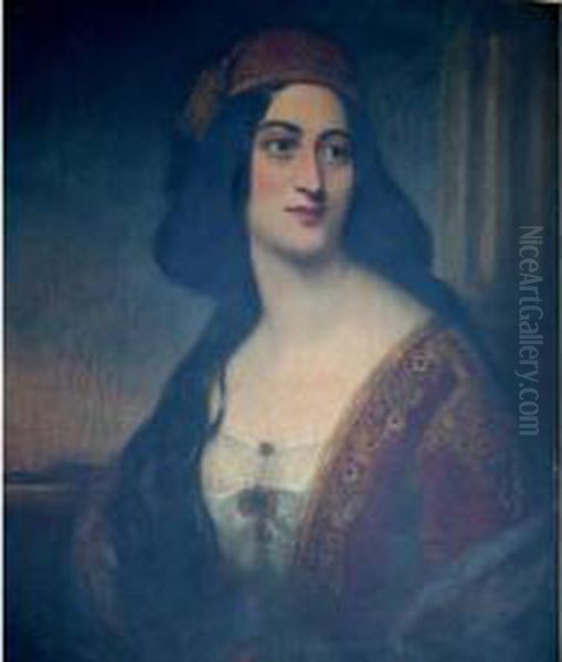 An Athenian Lady, No.2 Oil Painting by Maria A. Moseley