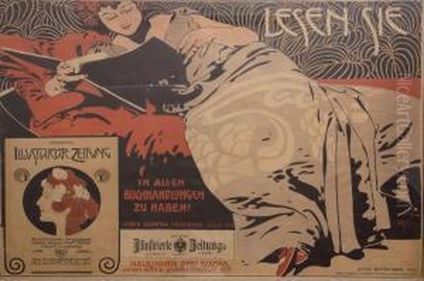 Poster For 'osterreichs Illustrierte Zeitung' Oil Painting by Kolo Moser