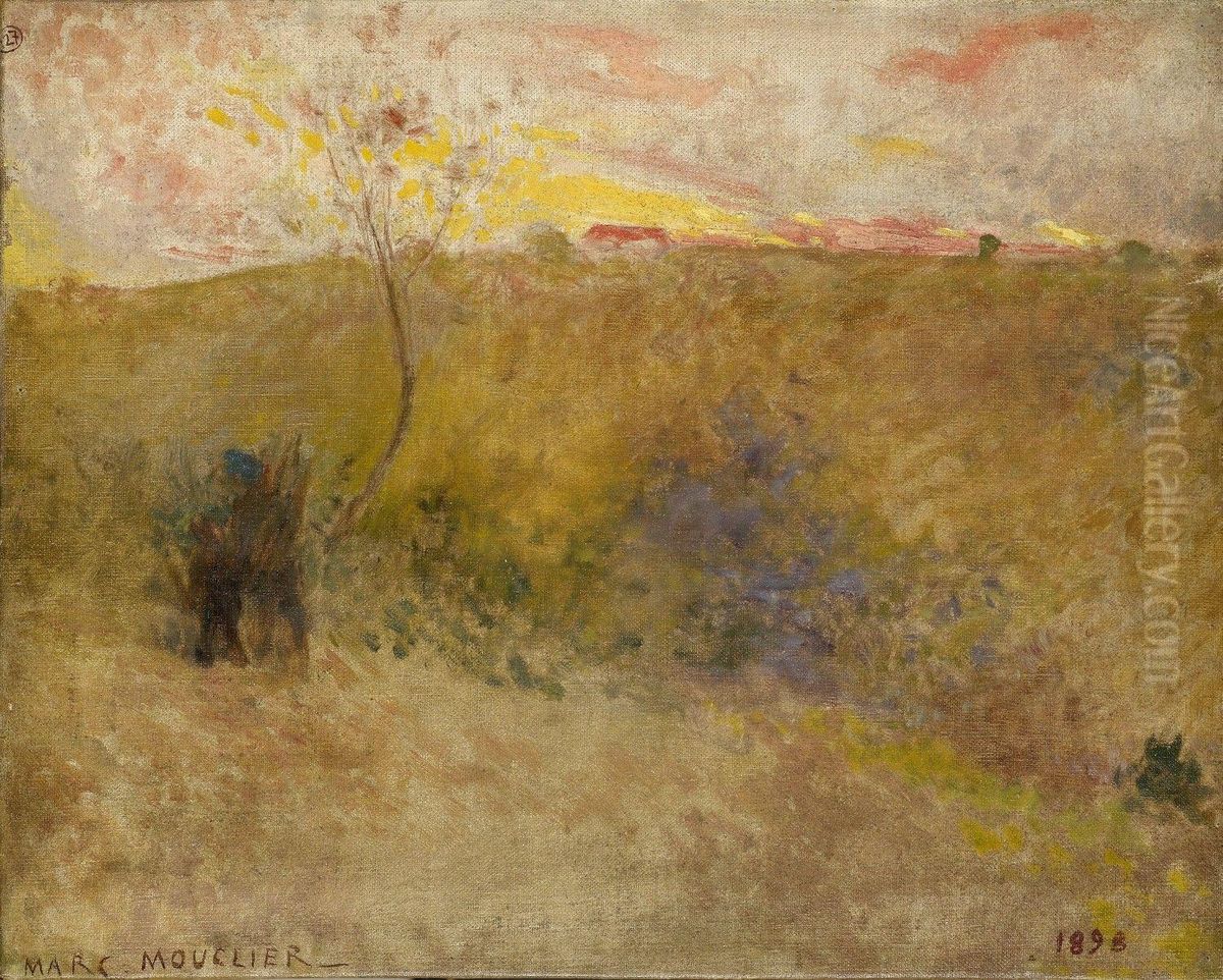 Paysage, Le Soir Oil Painting by Marc M. Mouclier