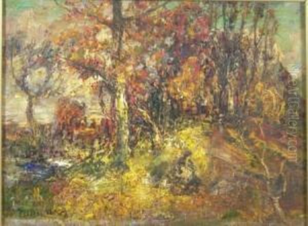 Autumnal Colours Oil Painting by William Mouncey