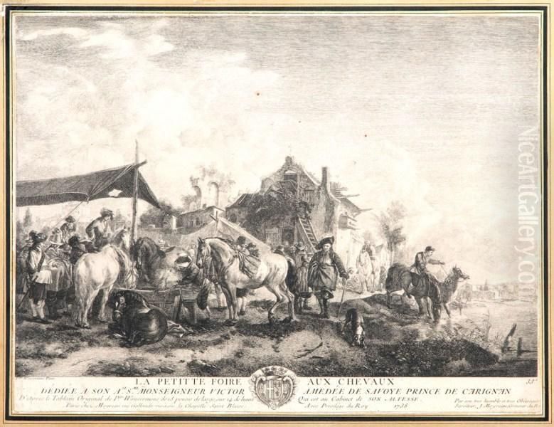 Targ Konski Oil Painting by Jean Moyreau