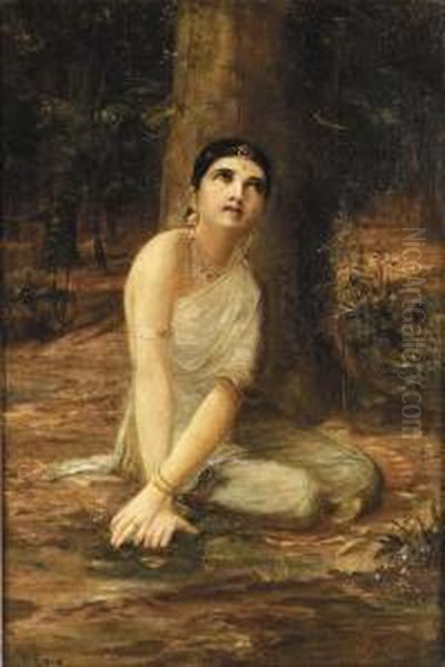 Sita Abandoned Oil Painting by Archibald Herman Muller