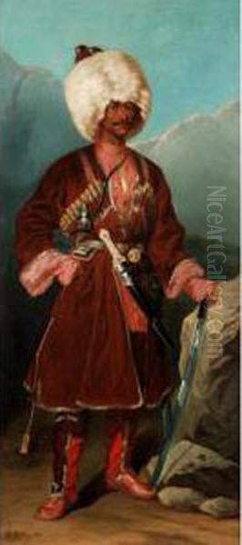 Kaukasier Oil Painting by Franz Adolf C. Muller