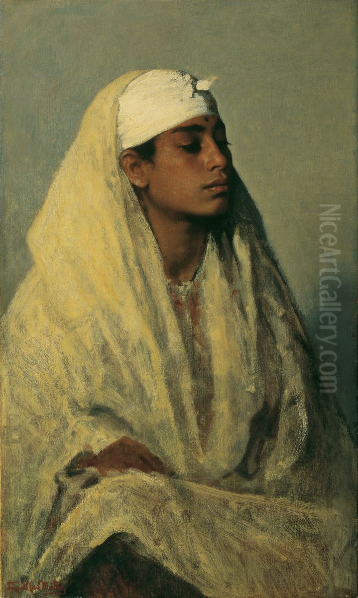 Ein Sphinxgesicht Von Heute Oil Painting by Leopold Carl Muller