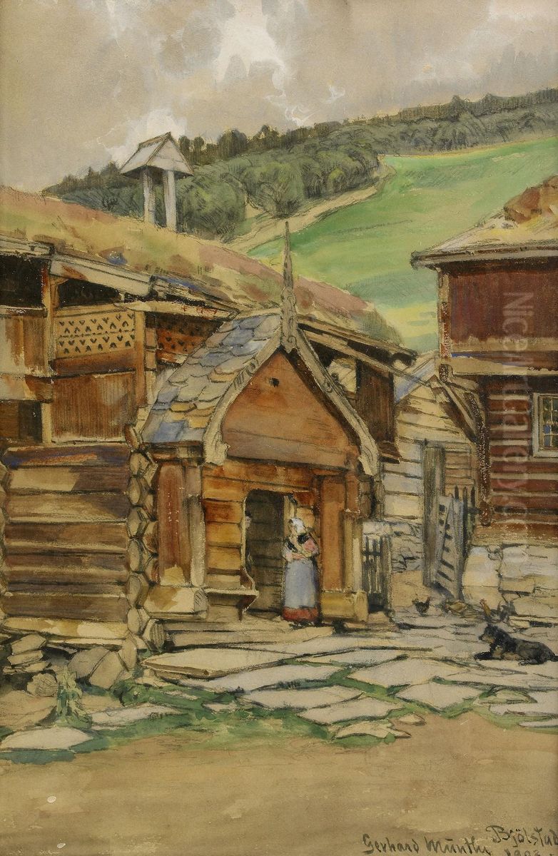 Bjolstad Oil Painting by Gerhard Munthe