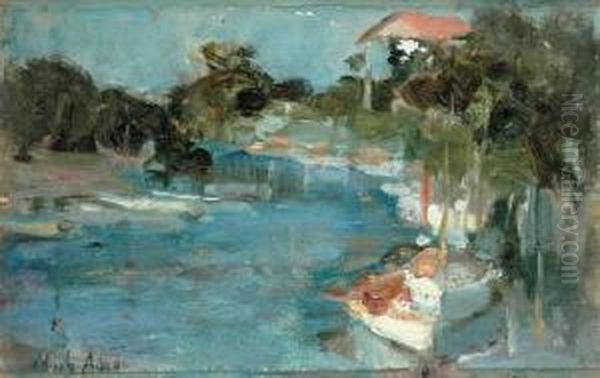 Mordialloc Creek Oil Painting by Josephine Muntz-Adams