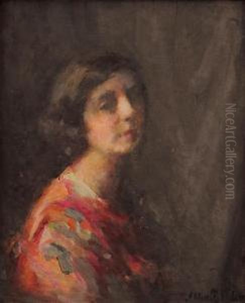 Portrait Of A Lady Oil Painting by Josephine Muntz-Adams