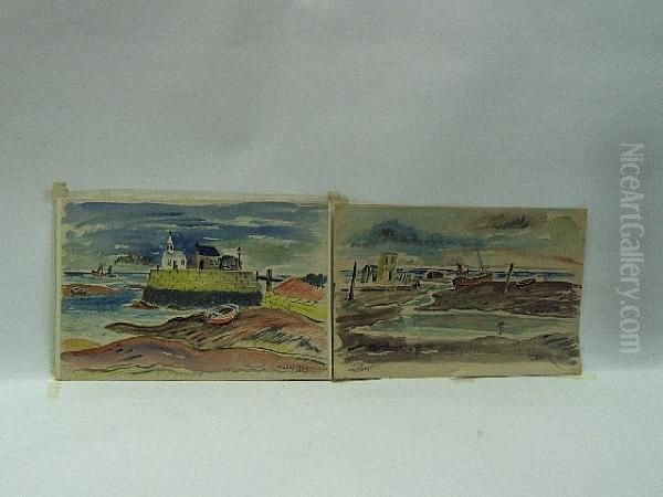 Staithes Oil Painting by Charles Murray