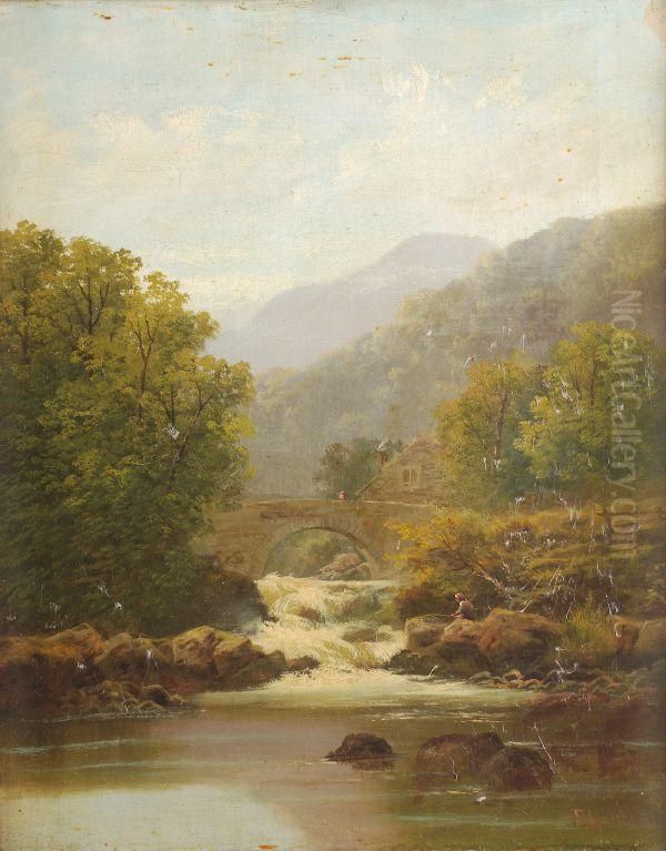 River Landscapes Oil Painting by Francis Muschamp