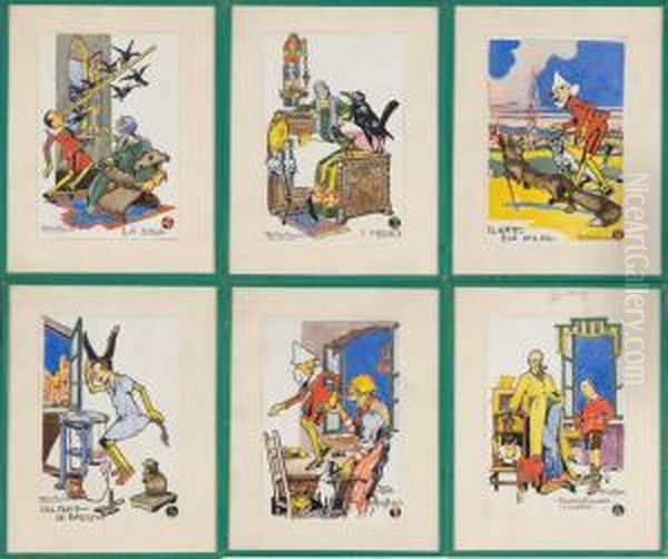 Le Storie Di Pinocchio Oil Painting by Attilio Mussino