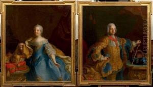 Portrait De L'imperatrice D'autriche, Marie Therese
Portrait De L'empereur Francois 1er D'allemagne Oil Painting by Martin Ii Mytens