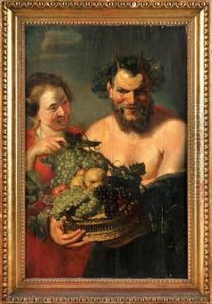 Faun I Bachantka Oil Painting by and Snyders, F. Rubens, Peter Paul