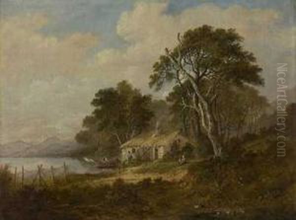 Gehoft Mit Fischern Am Seeufer Oil Painting by Margaret Nasmyth