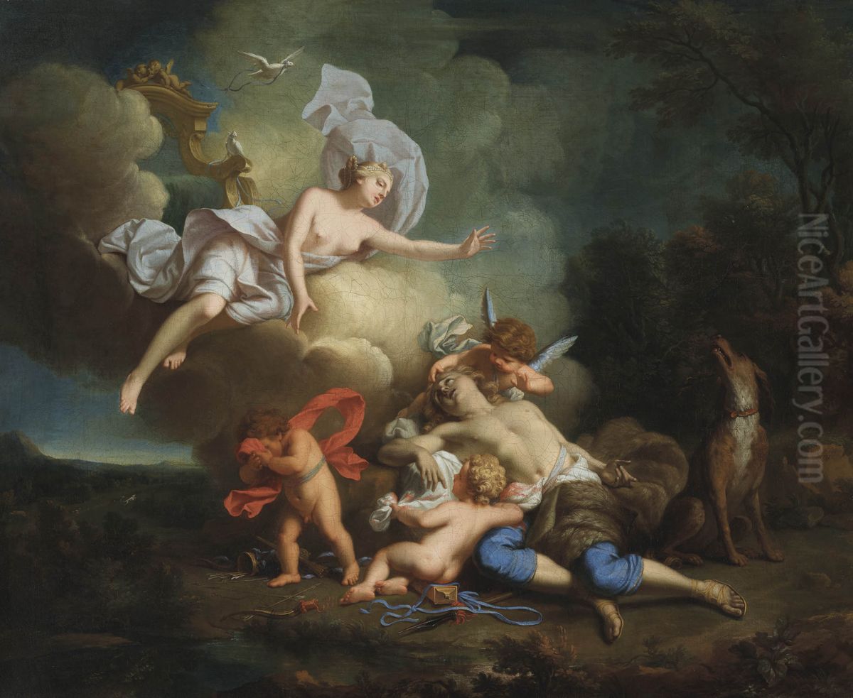 The Death Of Adonis Oil Painting by Jean-Baptiste Nattier
