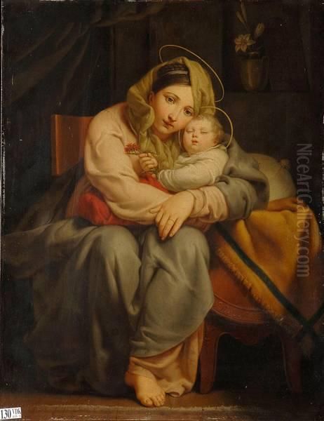 Vierge A L'enfant Oil Painting by Francois-Joseph Navez