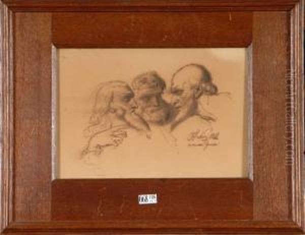 Etude De Tetes Oil Painting by Francois-Joseph Navez