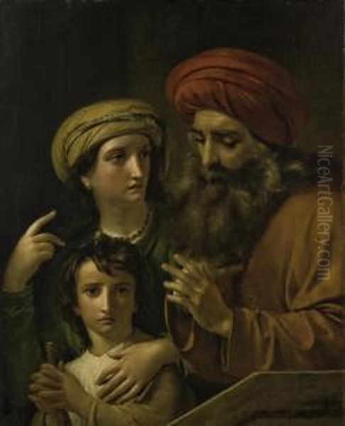 Agar Et Ismael Chasses Par Abraham Oil Painting by Francois-Joseph Navez