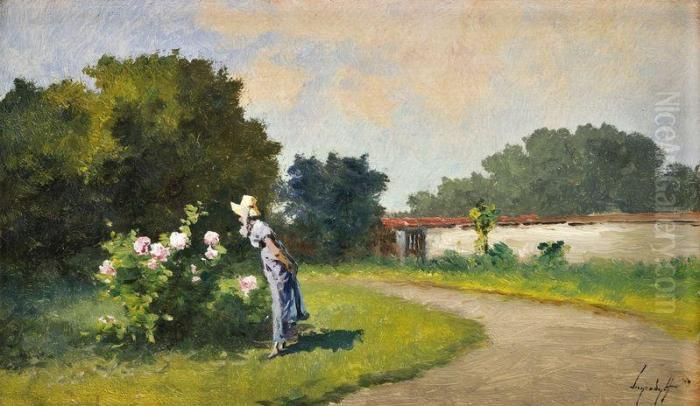 V Parku Oil Painting by Antal Neogrady