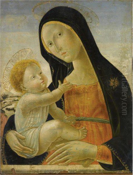 Madonna Con Il Bambino Oil Painting by Neroccio di (Neroccio da Siena) Landi