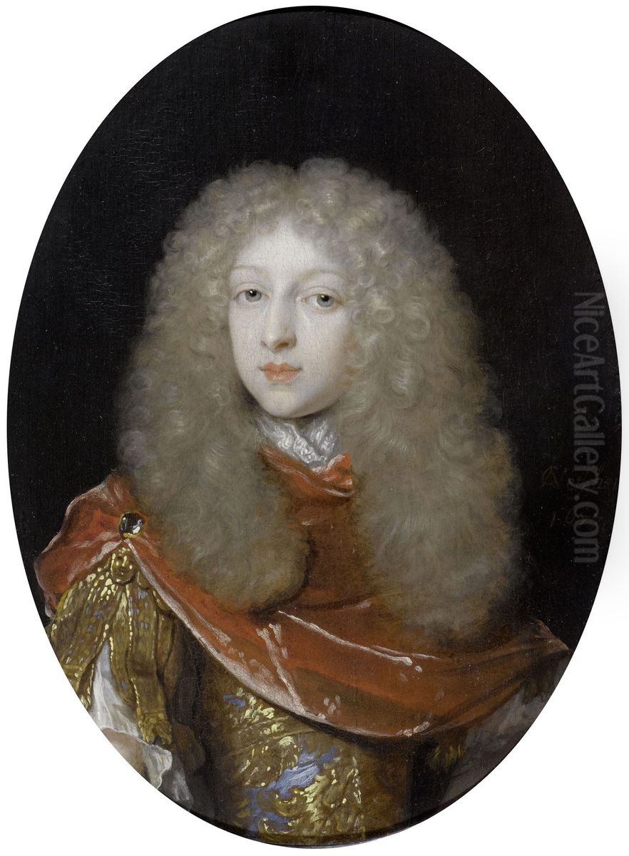 Portrait Of Duke Friedrich August Von Sachsen-eisenach Oil Painting by Caspar Netscher