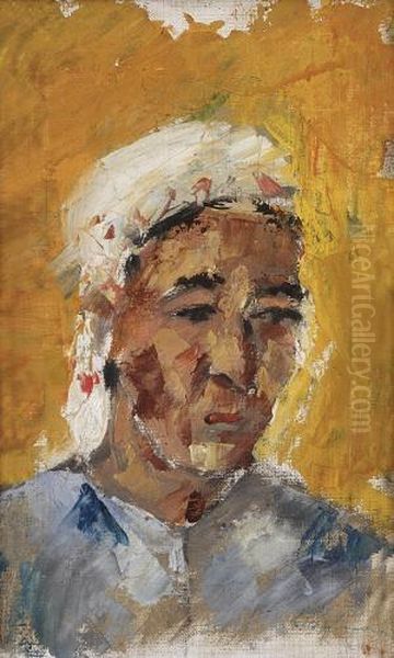 Portrait Of A Woman Oil Painting by Anni Neumann