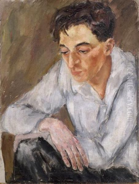 Portrait Of A Man Oil Painting by Anni Neumann