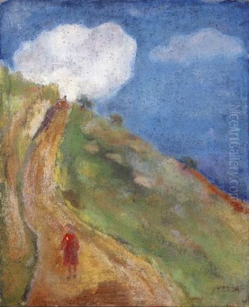 Women In A Landscape Oil Painting by Anni Neumann