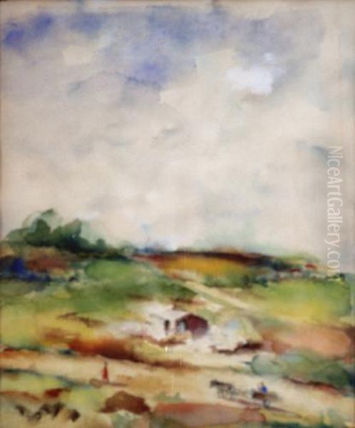 On The Village Paths Oil Painting by Anni Neumann