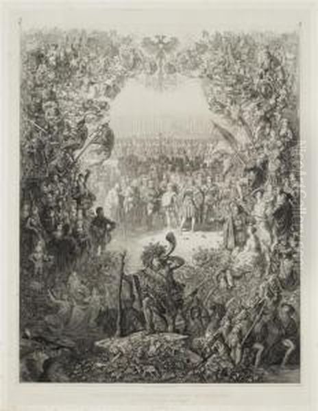 Maskenzug Der Kunstler Und Kunstfreunde Oil Painting by Eugen Neureuther