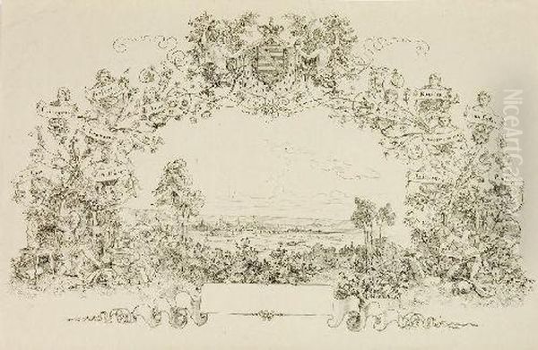 Hanfstaengels Dresdner Galerie Oil Painting by Eugen Neureuther