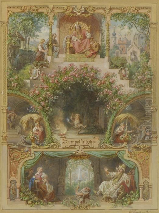 Rumpelstulzchen Oil Painting by Eugen Neureuther