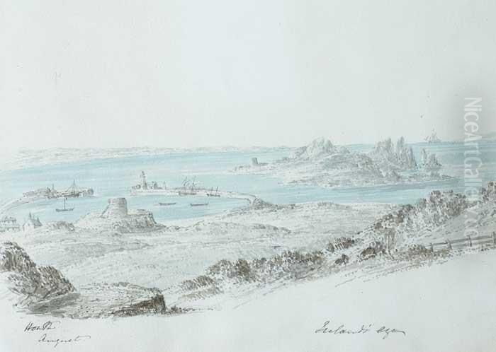 Ireland's Eye, Howth Oil Painting by Kate W. Newhall