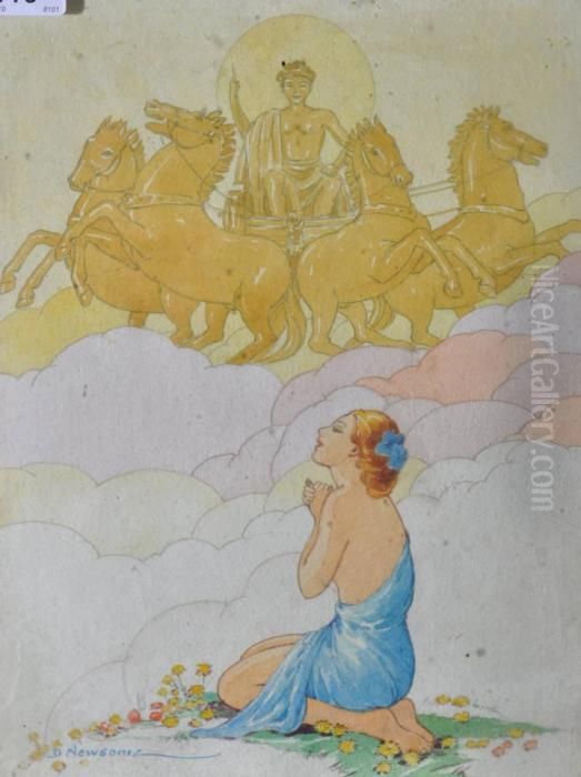 Classical Girl Oil Painting by Dorothy Newsome