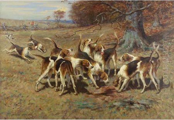 Picking Up The Scent Oil Painting by Richard Newton