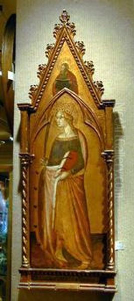 Saint Catherine Of Alexandria Oil Painting by Niccolo Di Ser Sozzo