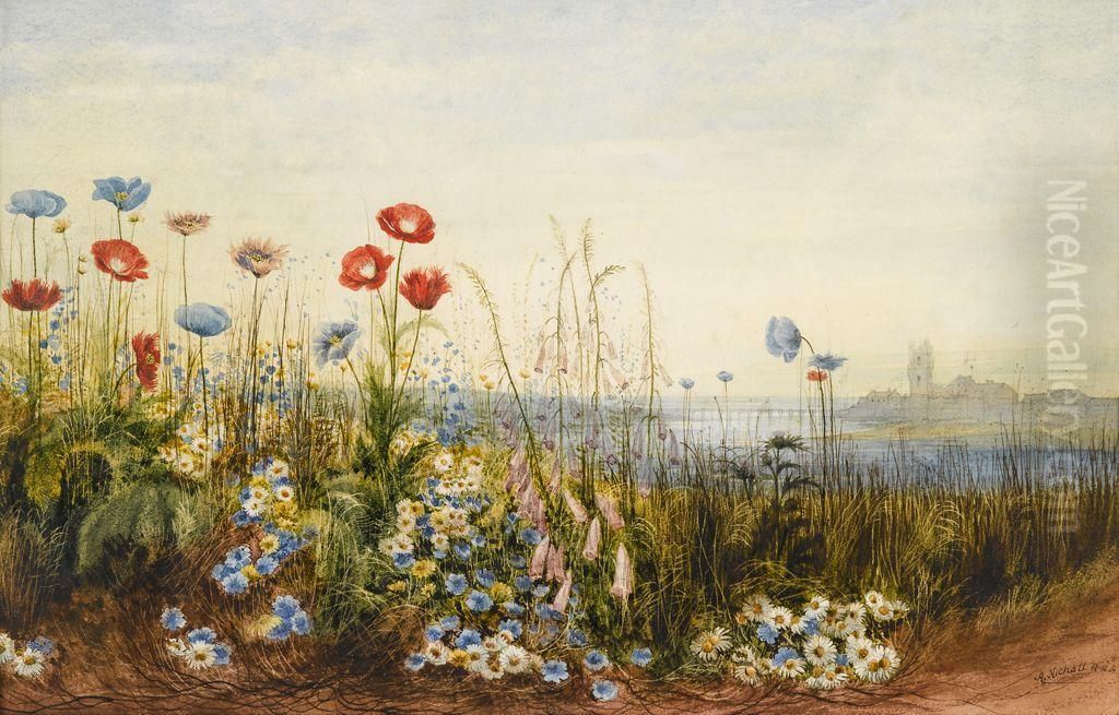 Wild Poppies Oil Painting by Andrew Nicholl