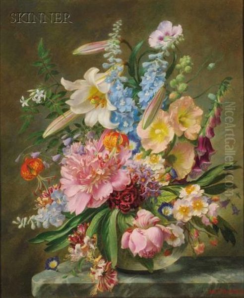 Still Lifes Oil Painting by John E. Nicholls