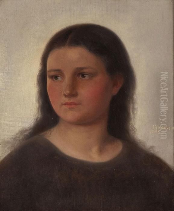 Madchenportrait Oil Painting by Johannes Niessen