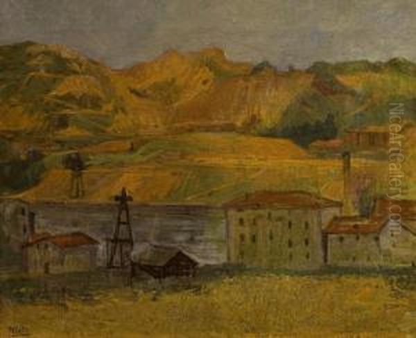 Paisaje Del Norte Oil Painting by Enrique Nieto Uribarri