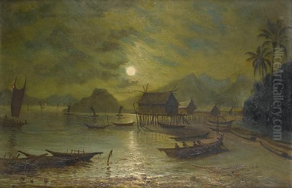 Basilisk Bay Oil Painting by Herkis Hume Nisbet