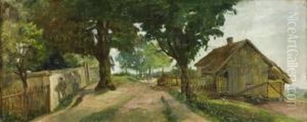 Wiejska Droga Oil Painting by Piotr Nizinski